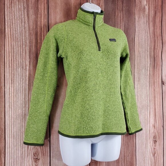 Patagonia Womens Size XS Better Sweater 1/4 Zip Pullover Green 25616 - Picture 4 of 14